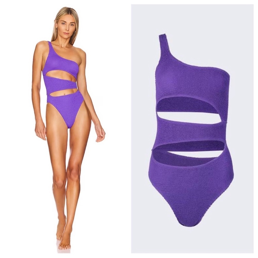 Bond Eye Rico One Piece Cutout Swimsuit Acid Purple Eco Excellent One Size